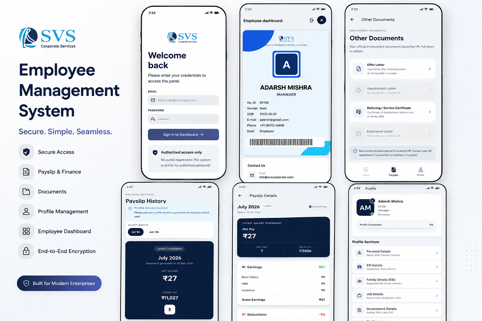 SVS Corporate Services — Mobile App case study